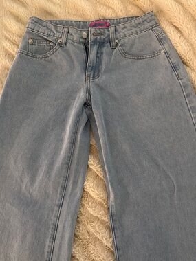 Edikted Light Blue Women's Wide-Leg Jeans